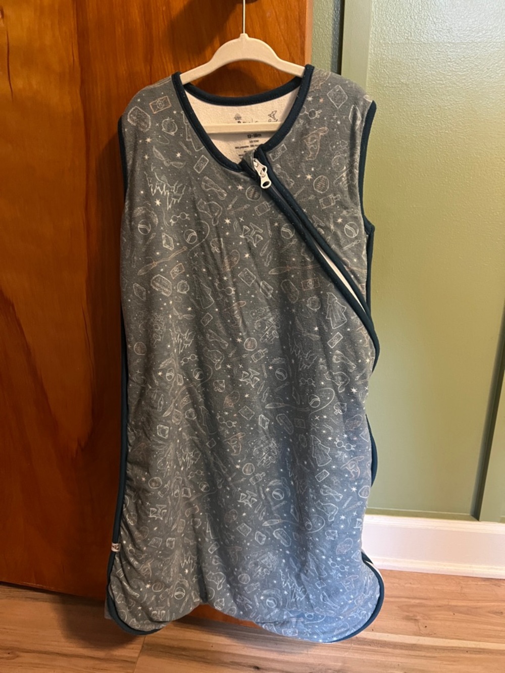 12-18 Month Copper Pearl Sleep Sack in Navy Harry Potter Print